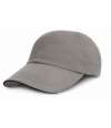 RC24P Low Profile Heavy Brushed Cotton Cap With Sandwich Peak Grey / Black colour image